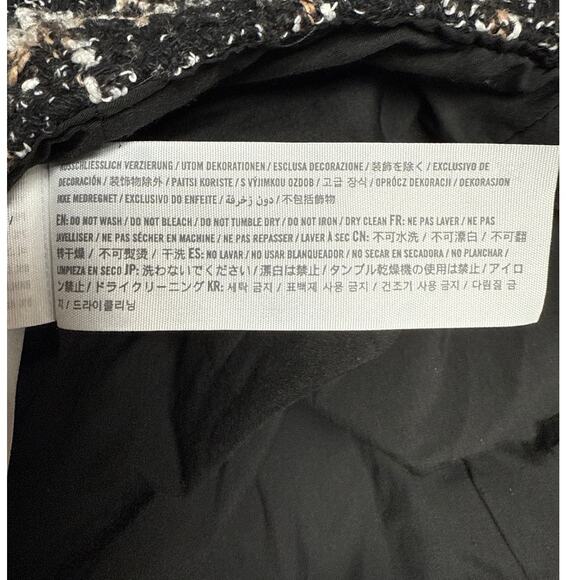 Abercrombie and Fitch Black White Tweed Skort Size Small Mini Short Academia - Picture 5 of 6